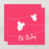 Oh, Baby!Kinderdusche Einladung (Vorne/Hinten)