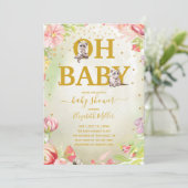 Oh Baby Kitten Cat Baby Dusche Einladung (Stehend Vorderseite)