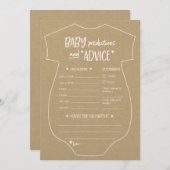 Oh Baby Kraft Predictions and Advice Card Einladung (Vorne/Hinten)