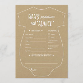 Oh Baby Kraft Predictions and Advice Card Einladung