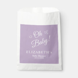 "Oh Baby" Lavender Moderne Minimalistische Babydus Geschenktütchen
