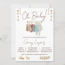 Oh Baby, Layette, Öko Toys Baby Dusche Einladung