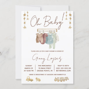 Oh Baby, Layette, Öko Toys Baby Dusche Einladung
