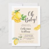 Oh Baby Lemon Baby Shower Einladung (Vorderseite)