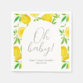 Oh Baby Lemon Watercolor Babydusche Serviette (Vorderseite)