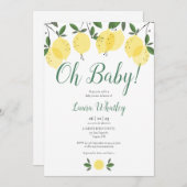 Oh Baby Lemons Baby Dusche Einladung (Vorne/Hinten)