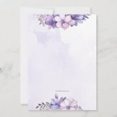 Oh Baby Lila Baby Clothesline Girl Baby Dusche Einladung (Rückseite)