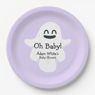 Oh Baby Lila Ghost Halloween Kinderdusche Pappteller