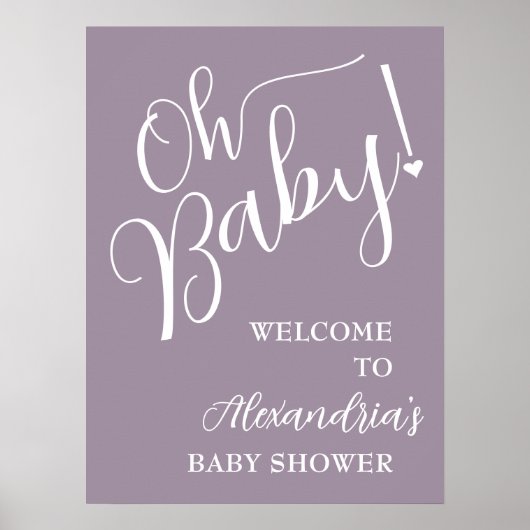 Oh, Baby! Lila Kinderdusche Poster (Vorne)
