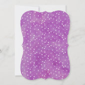 Oh Baby Lila Watercolor Babydusche Einladung (Rückseite)