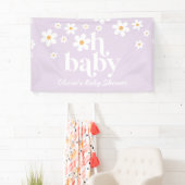 Oh Baby Lilac Daisy Boho Duschbanner Banner (Insitu)