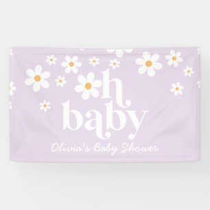 Oh Baby Lilac Daisy Boho Duschbanner Banner