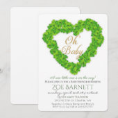 Oh Baby Lucky Clover Baby Dusche Einladung (Vorne/Hinten)