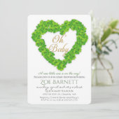 Oh Baby Lucky Clover Baby Dusche Einladung (Stehend Vorderseite)