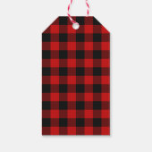 Oh Baby Lumberjack Karierte Niedliche Babydusche Geschenkanhänger (Rückseite)