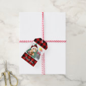 Oh Baby Lumberjack Karierte Niedliche Babydusche Geschenkanhänger (Mit Garn)