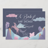 Oh, Baby! Magischer Pegasus im Wunderland Einladung (Vorne/Hinten)