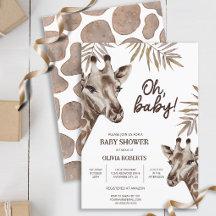 Oh Baby Mama und Baby Giraffe Neutral Baby Dusche