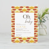 Oh Baby Mid Century Moderne Babydusche Einladung (Stehend Vorderseite)