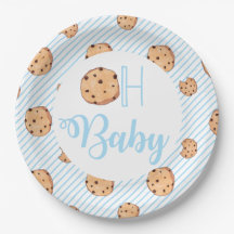 Oh Baby Milk and Cookies Blue Baby Shower
