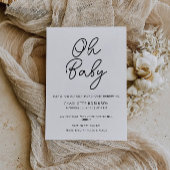 Oh Baby minimalist Simple Baby Dusche Einladung