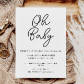 Oh Baby minimalist Simple Baby Dusche Einladung