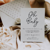 Oh Baby minimalist Simple Baby Dusche Einladung