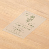 Oh Baby Minimalist Wildflower Baby Shower Acryleinladungen (Ablage )