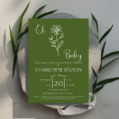 Oh Baby Minimalist Wildflower Baby Shower Einladung