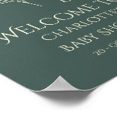 Oh Baby Minimalist Wildflower Baby Shower Welcome Poster (Ecke)