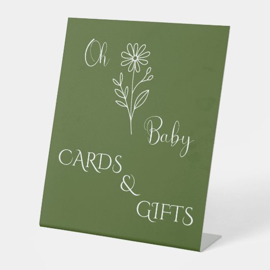 Oh Baby Minimalist Wildflower Cards & Gifts Sockelschild (Vorderseite)
