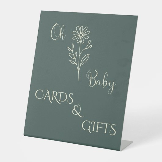 Oh Baby Minimalist Wildflower Cards & Gifts Sockelschild (Vorderseite)
