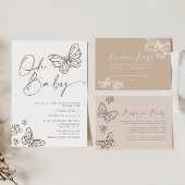 Oh Baby Minimalistisch Baby Shower Einladung