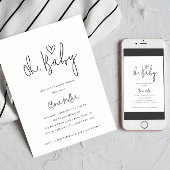 Oh Baby Minimalistisch Gender Neutral Baby Dusche Einladung