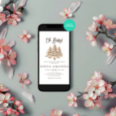 Oh Baby Minimalistisch Pine Trees Winter Baby Dusc Einladung