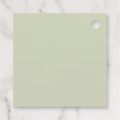 Oh Baby Minimalistisch Sage Green Balloon Babydusc Geschenkanhänger (Rückseite)