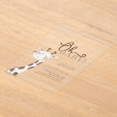 Oh, Baby! Minimalistische Giraffe Baby-Dusche Acryleinladungen (Ablage )