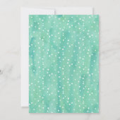 Oh Baby Mint Watercolor Babydusche Wünsche Karte (Rückseite)
