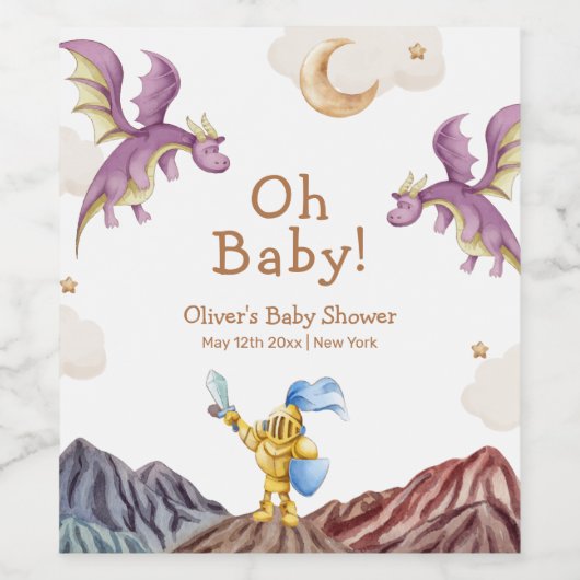 Oh Baby Mittelalterliche Märchenschauspielerin Dra Weinetikett (Einzelnes Label)