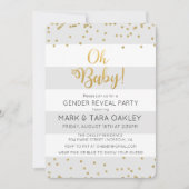Oh Baby Modern Baby Dusche Einladung (Vorderseite)