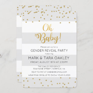 Oh Baby Modern Baby Dusche Einladung