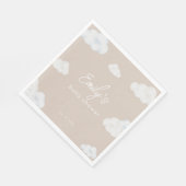 Oh Baby Modern Beige Cloud Baby Dusche Napkin Serviette (Ecke)