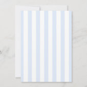 Oh Baby Modern Coastal Blue and White Baby Dusche Einladung (Rückseite)
