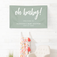 Oh Baby Modern Elegange Sage Green Baby Dusche