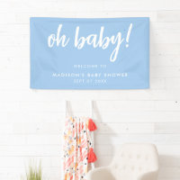 Oh Baby Modern Elegant Blue Baby Dusche