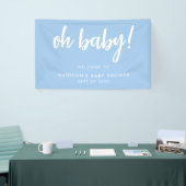 Oh Baby Modern Elegant Blue Baby Dusche Banner (Messeveranstaltung)