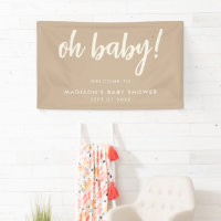 Oh Baby Modern Elegante Tan Baby Dusche