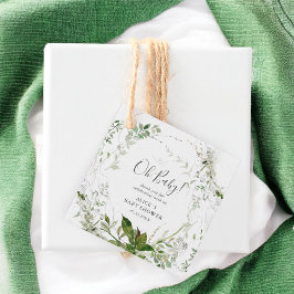 Oh Baby Modern Greenery Baby Dusche Geschenkanhänger