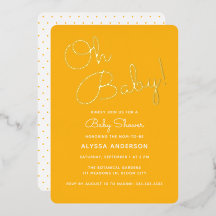Oh Baby Modern Minimal Yellow Summer Baby Dusche