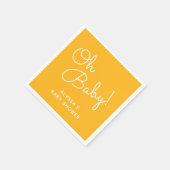 Oh Baby Modern Minimal Yellow Summer Baby Dusche Serviette (Ecke)